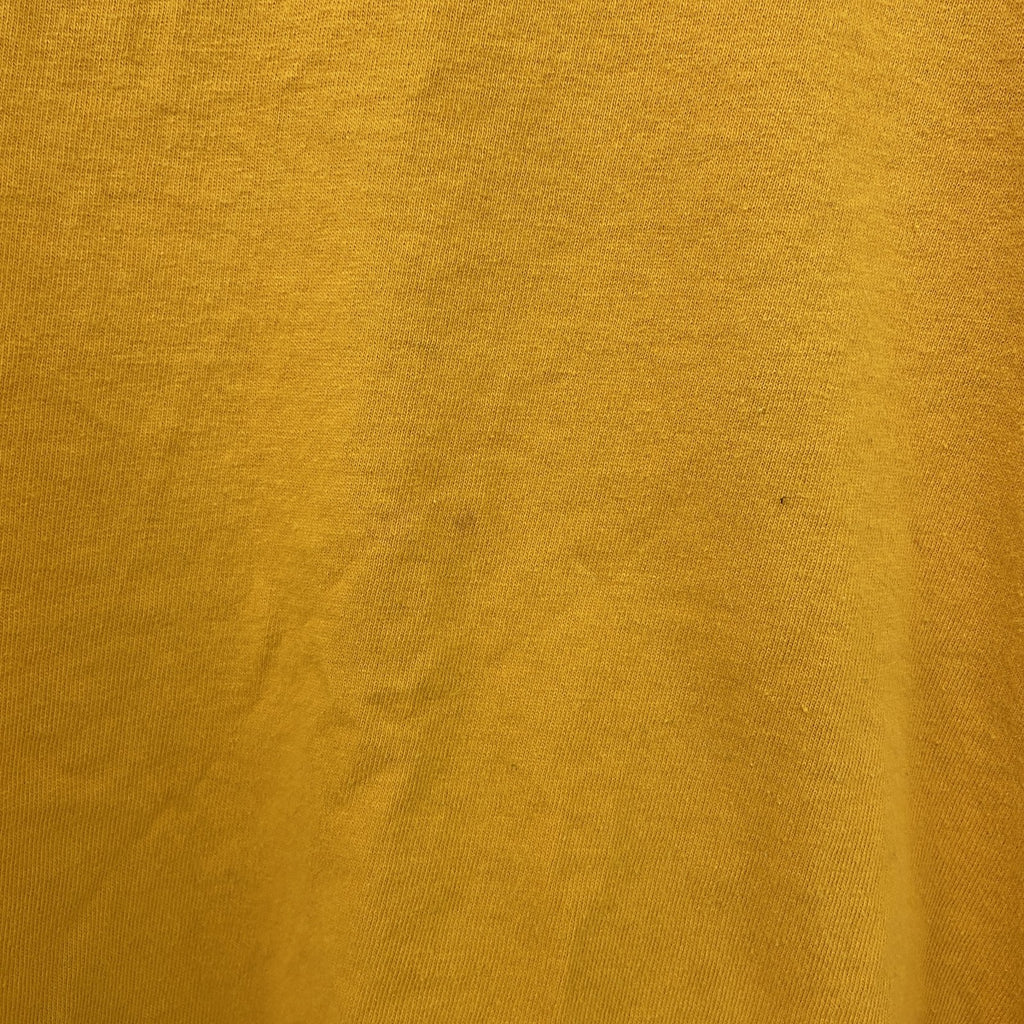 古着 used　adidas アディダス　半袖プリントTシャツ　WELLS FARCO　黄色　カジュアル　クルーネック　Lサイズ