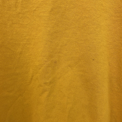 古着 used　adidas アディダス　半袖プリントTシャツ　WELLS FARCO　黄色　カジュアル　クルーネック　Lサイズ