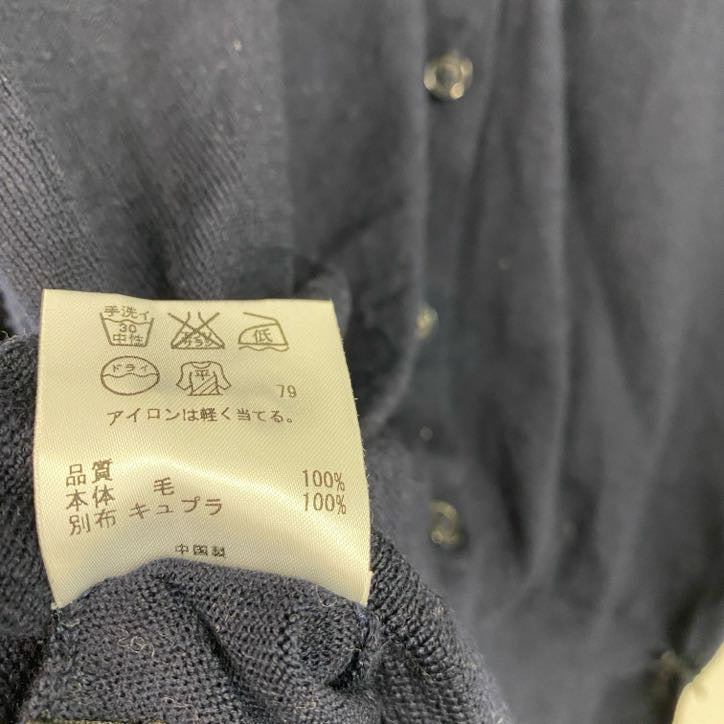 Paul Smith BLACK LABEL　ポールスミス ブラックレーベル　ウールニットカーディガン　紺　ネイビー　Mサイズ