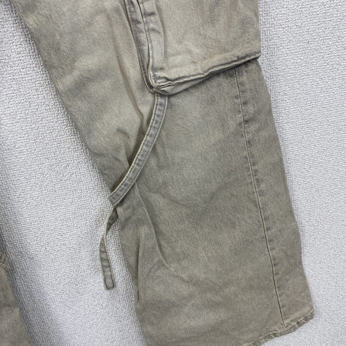 ZARA　ザラ　デニムカーゴパンツ　ヒゲ　縦落ち　フェード　インディゴ　４サイズ