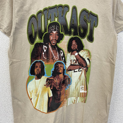 古着 used　OUT KAST　アウトキャスト　半袖プリントTシャツ　ヒップホップ　レトロ　クルーネック　ベージュ　Sサイズ