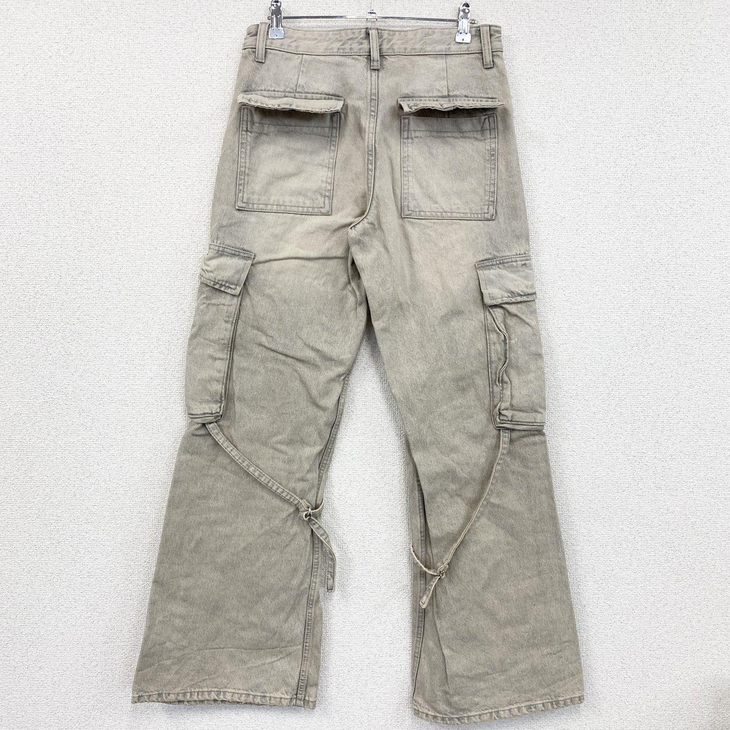 ZARA　ザラ　デニムカーゴパンツ　ヒゲ　縦落ち　フェード　インディゴ　４サイズ