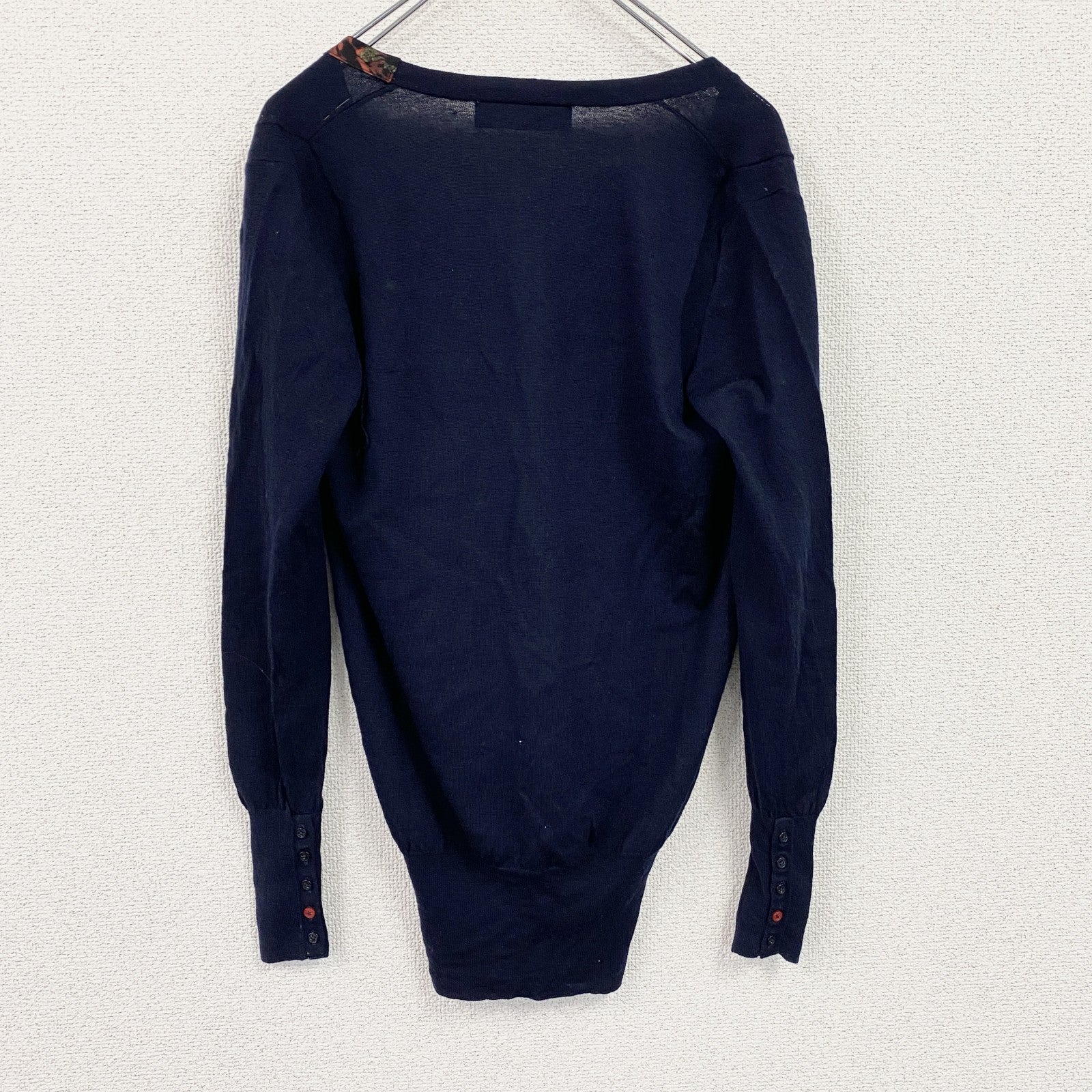 Paul Smith BLACK LABEL　ポールスミス ブラックレーベル　ウールニットカーディガン　紺　ネイビー　Mサイズ