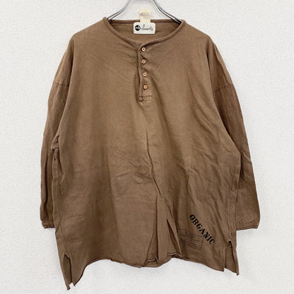 Levi’ｓ　リーバイス　SilverTab　シルバータブ　長袖Tシャツ/ロンT　ヘンリーネック　茶色　ブラウン　XLサイズ
