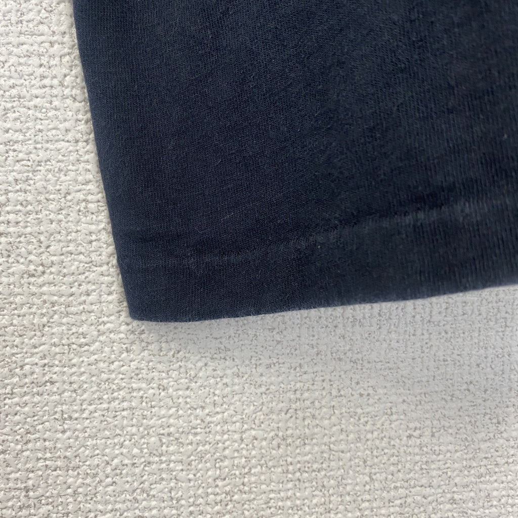 古着 used　半袖プリントTシャツ　90s　シングルステッチ　ヴィンテージ　クルーネック　レトロ　黒　ブラック　XLサイズ
