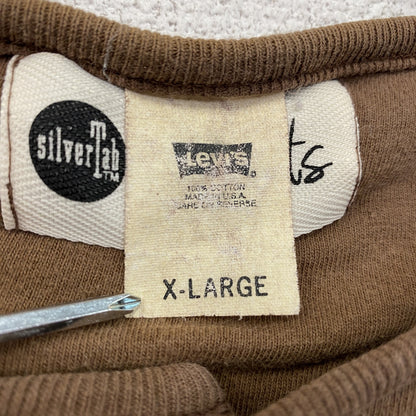 Levi’ｓ　リーバイス　SilverTab　シルバータブ　長袖Tシャツ/ロンT　ヘンリーネック　茶色　ブラウン　XLサイズ