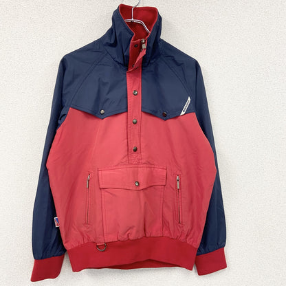 DESCENTE　デサント　ハーフジップナイロンジャケット　赤　レッド　紺　ネイビー