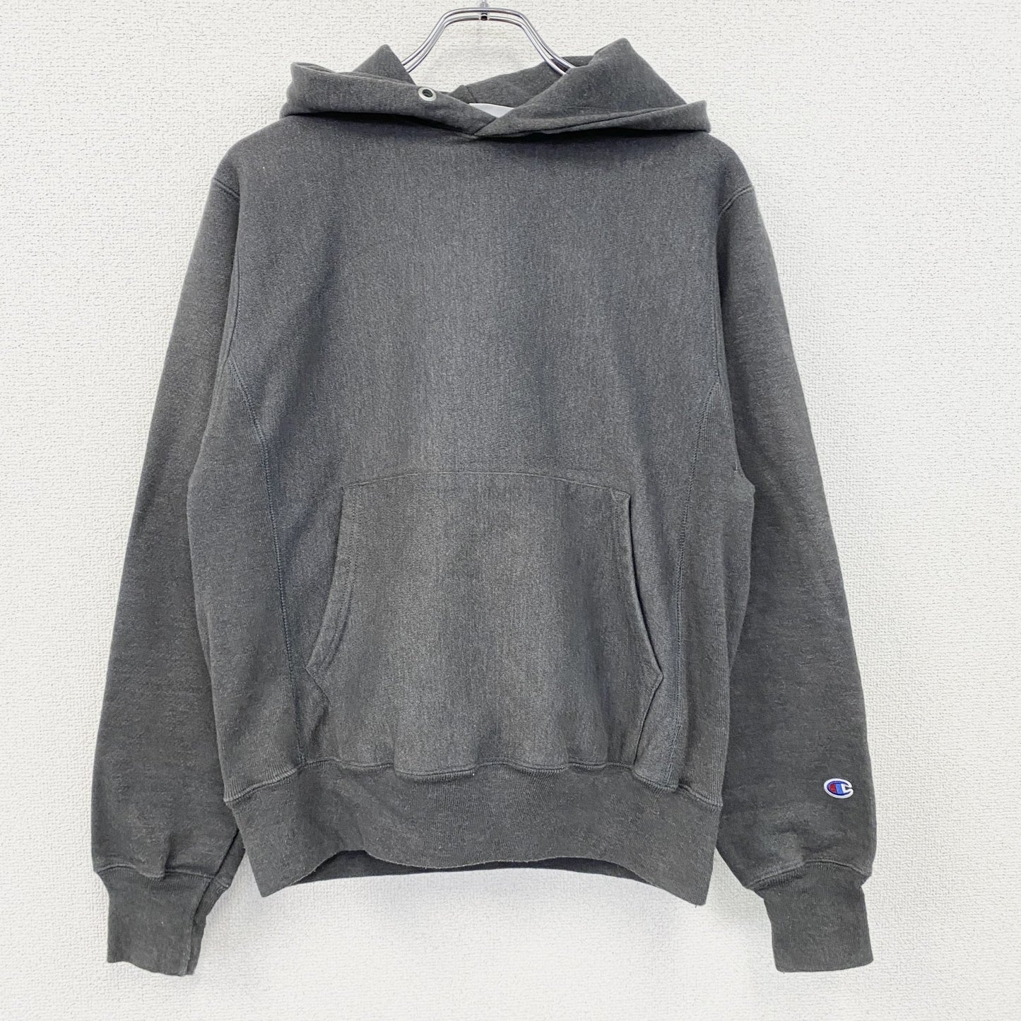 Champion　チャンピオン　リバースウィーブ　スウェットパーカー/フーディー　目無し　ダークグレー　Sサイズ