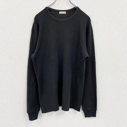 BEAUTY&YOUTH UNITED ARROWS　長袖Tシャツ/サーマルロンT　ワッフル　黒　ブラック　XLサイズ