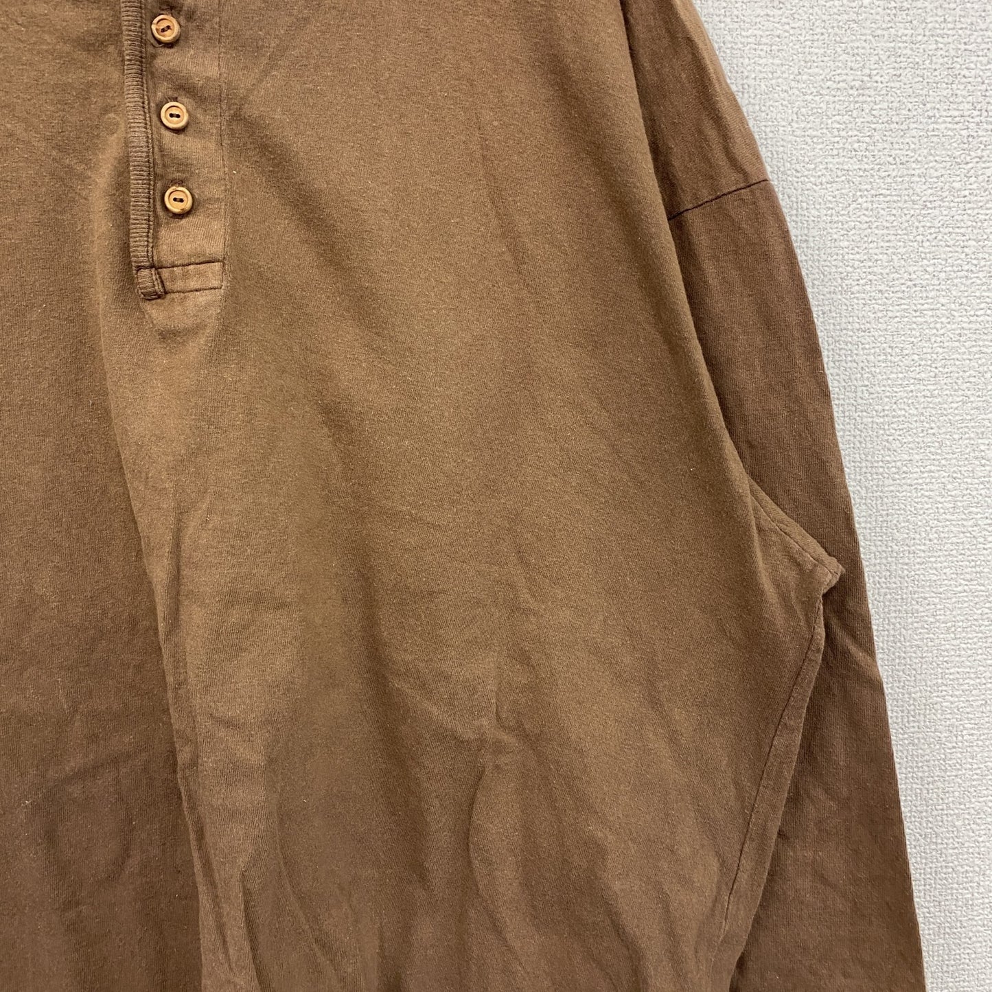 Levi’ｓ　リーバイス　SilverTab　シルバータブ　長袖Tシャツ/ロンT　ヘンリーネック　茶色　ブラウン　XLサイズ
