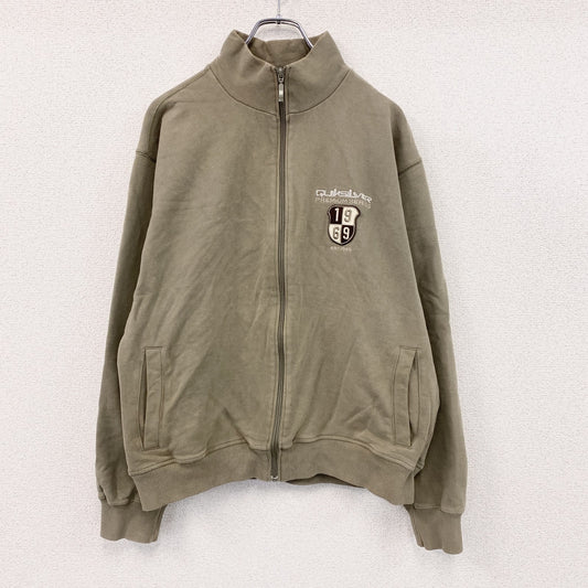 Quiksilver　クイックシルバー　フルジップスウェットジャケット　カーキ　XLサイズ