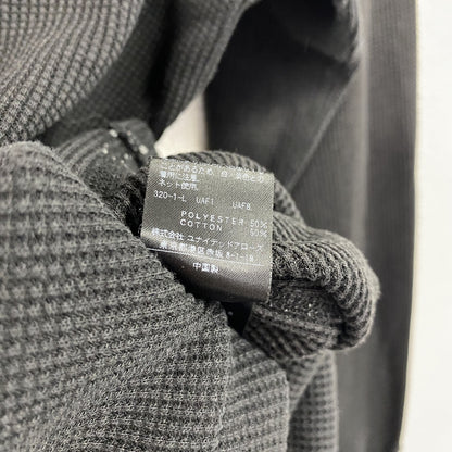 BEAUTY&YOUTH UNITED ARROWS　長袖Tシャツ/サーマルロンT　ワッフル　黒　ブラック　XLサイズ