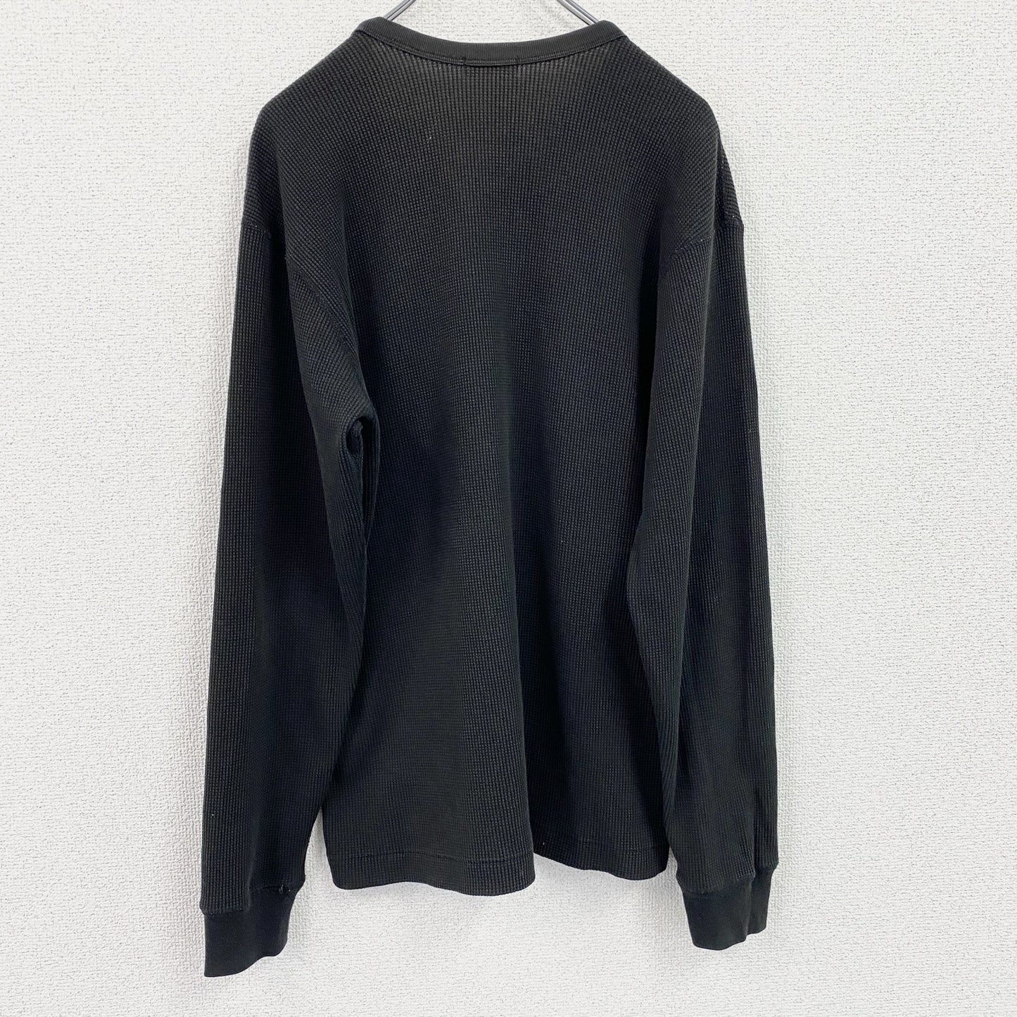 BEAUTY&YOUTH UNITED ARROWS　長袖Tシャツ/サーマルロンT　ワッフル　黒　ブラック　XLサイズ