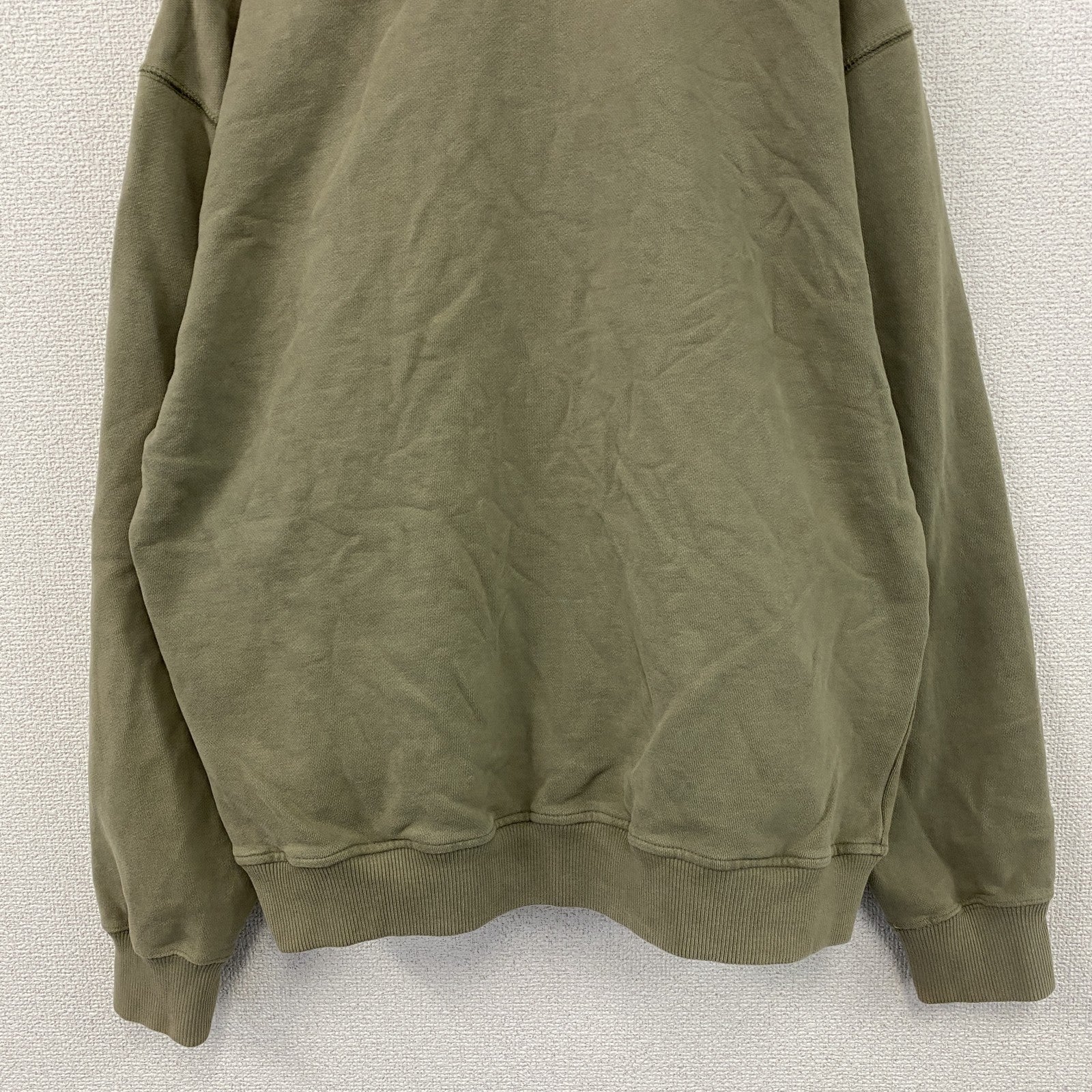 Quiksilver　クイックシルバー　フルジップスウェットジャケット　カーキ　XLサイズ