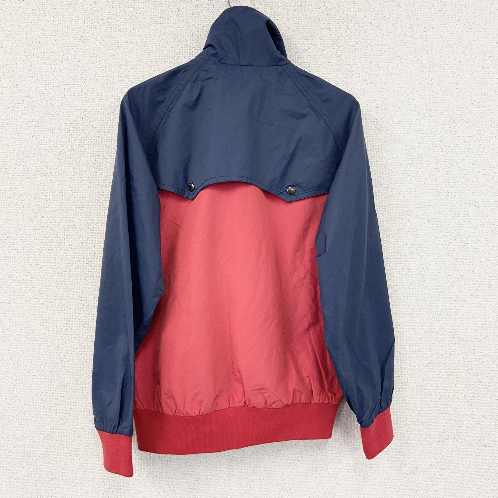 DESCENTE　デサント　ハーフジップナイロンジャケット　赤　レッド　紺　ネイビー
