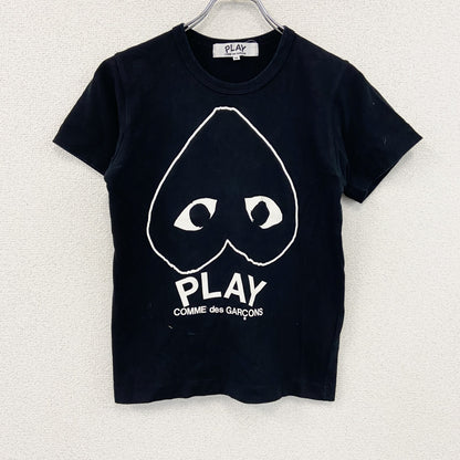 PLAY COMME des GARCONS　プレイコムデギャルソン　半袖プリントTシャツ　シングルステッチ　黒　ブラック　Mサイズ