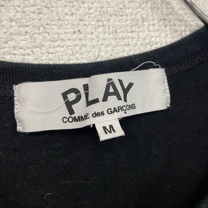 PLAY COMME des GARCONS　プレイコムデギャルソン　半袖プリントTシャツ　シングルステッチ　黒　ブラック　Mサイズ