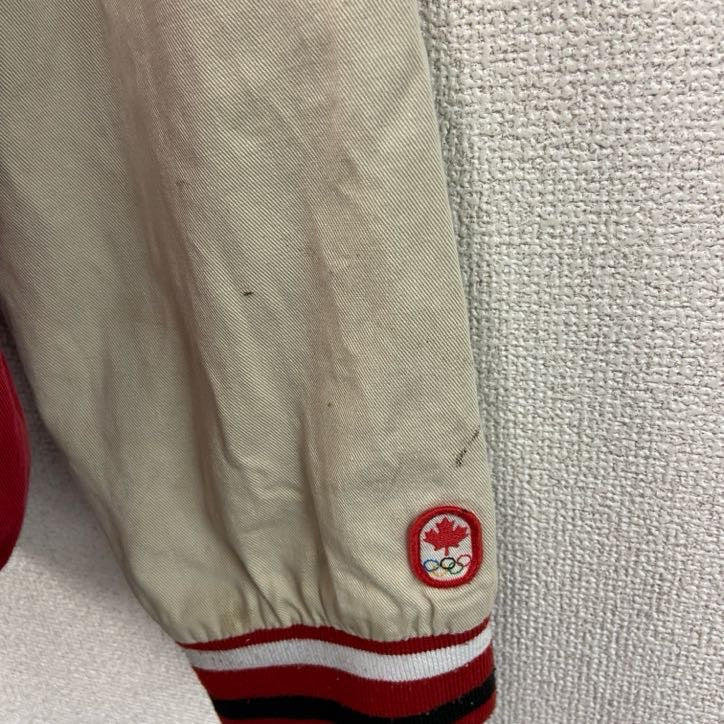 HUDSON'S BAY CO.　スタジャン/スタジアムジャケット　カナダオリンピック　赤　レッド　アイボリー　XLサイズ