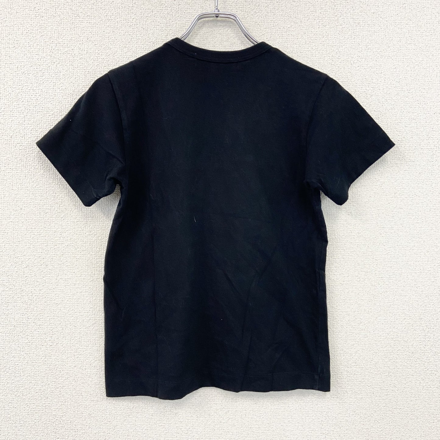 PLAY COMME des GARCONS　プレイコムデギャルソン　半袖プリントTシャツ　シングルステッチ　黒　ブラック　Mサイズ