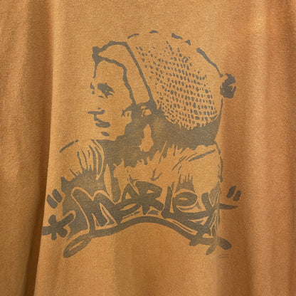 古着 used　URTRA COTTON　半袖プリントTシャツ　ボブ マリー　オレンジ　カジュアルデザイン　レトロ　Mサイズ