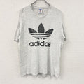 adidas　アディダス　半袖プリントTシャツ　シングルステッチ　霜降りグレー　Mサイズ