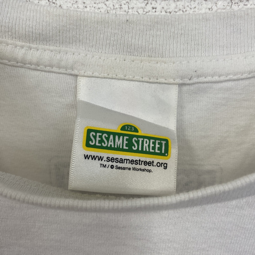 古着 used　BAPE　エイプ Sesame Street　セサミストリート　半袖プリントTシャツ　白　ホワイト　Mサイズ