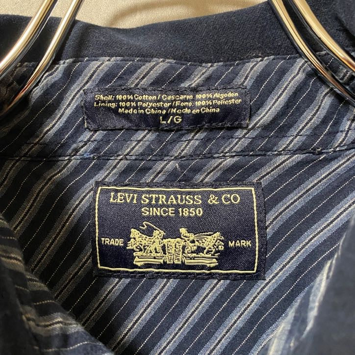 古着 used　LEVISTRAUSS&CO　リーバイス　長袖シャツジャケット　ネイビー　秋冬服　メンズ　レディース