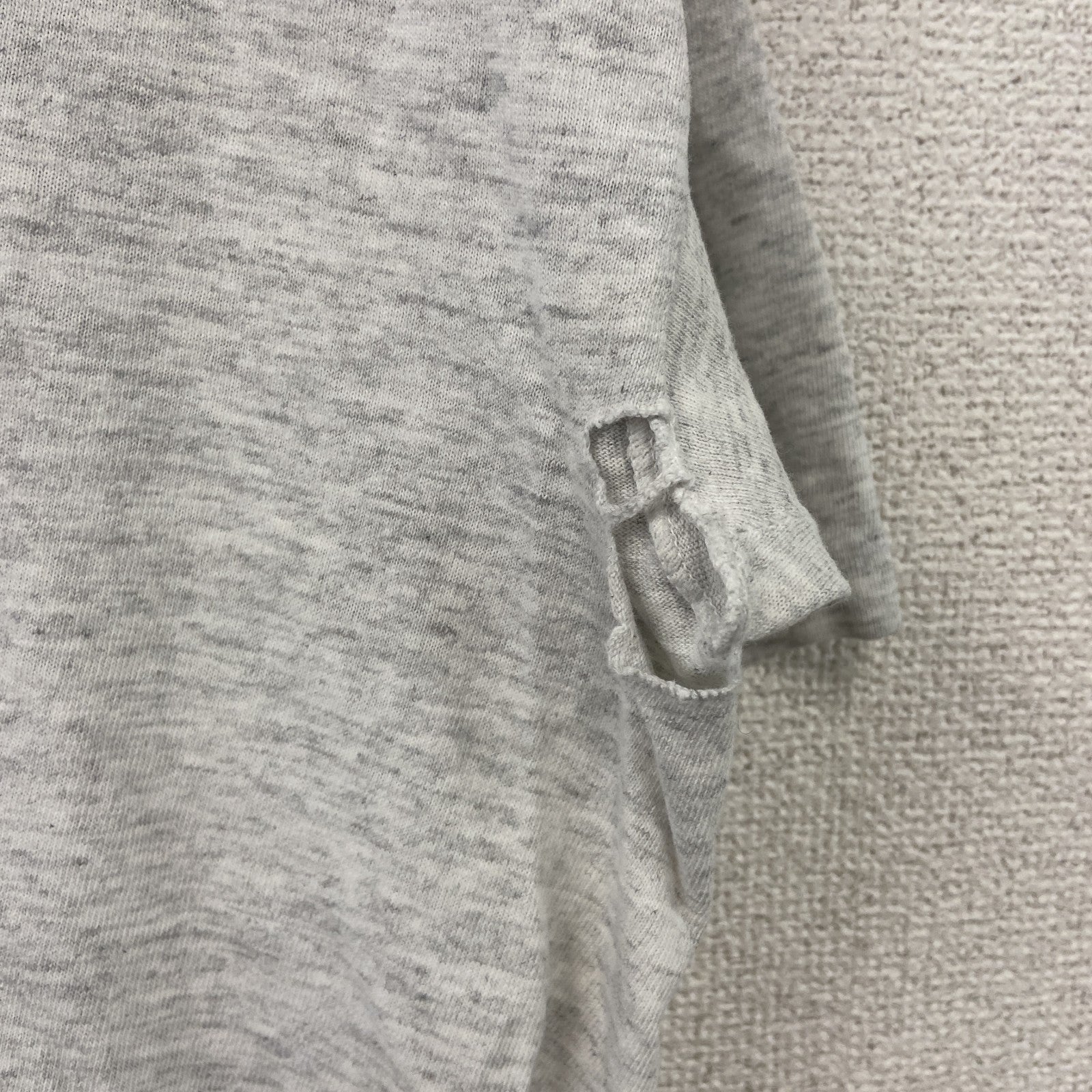 adidas　アディダス　半袖プリントTシャツ　シングルステッチ　霜降りグレー　Mサイズ