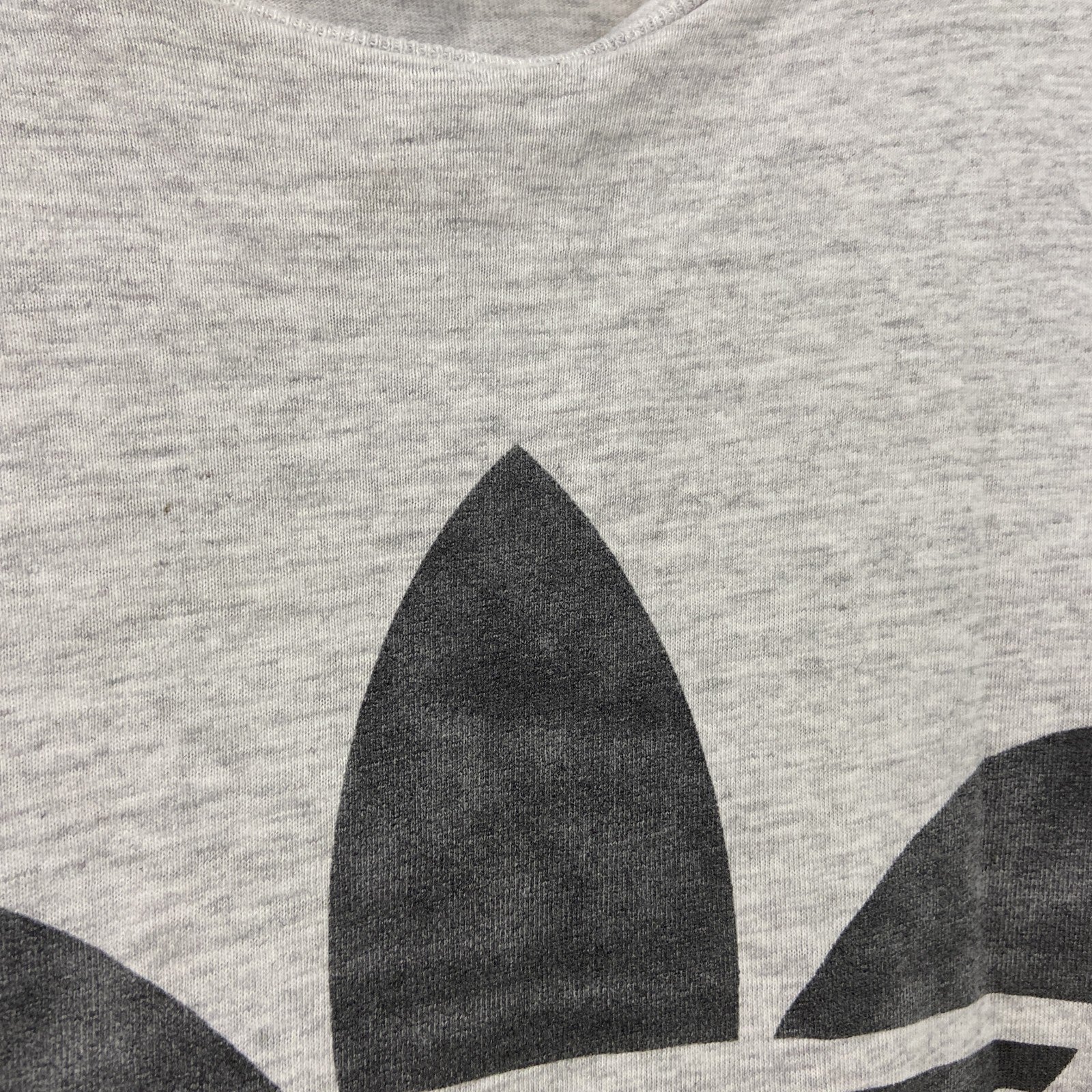 adidas　アディダス　半袖プリントTシャツ　シングルステッチ　霜降りグレー　Mサイズ