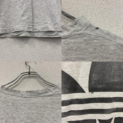 adidas　アディダス　半袖プリントTシャツ　シングルステッチ　霜降りグレー　Mサイズ