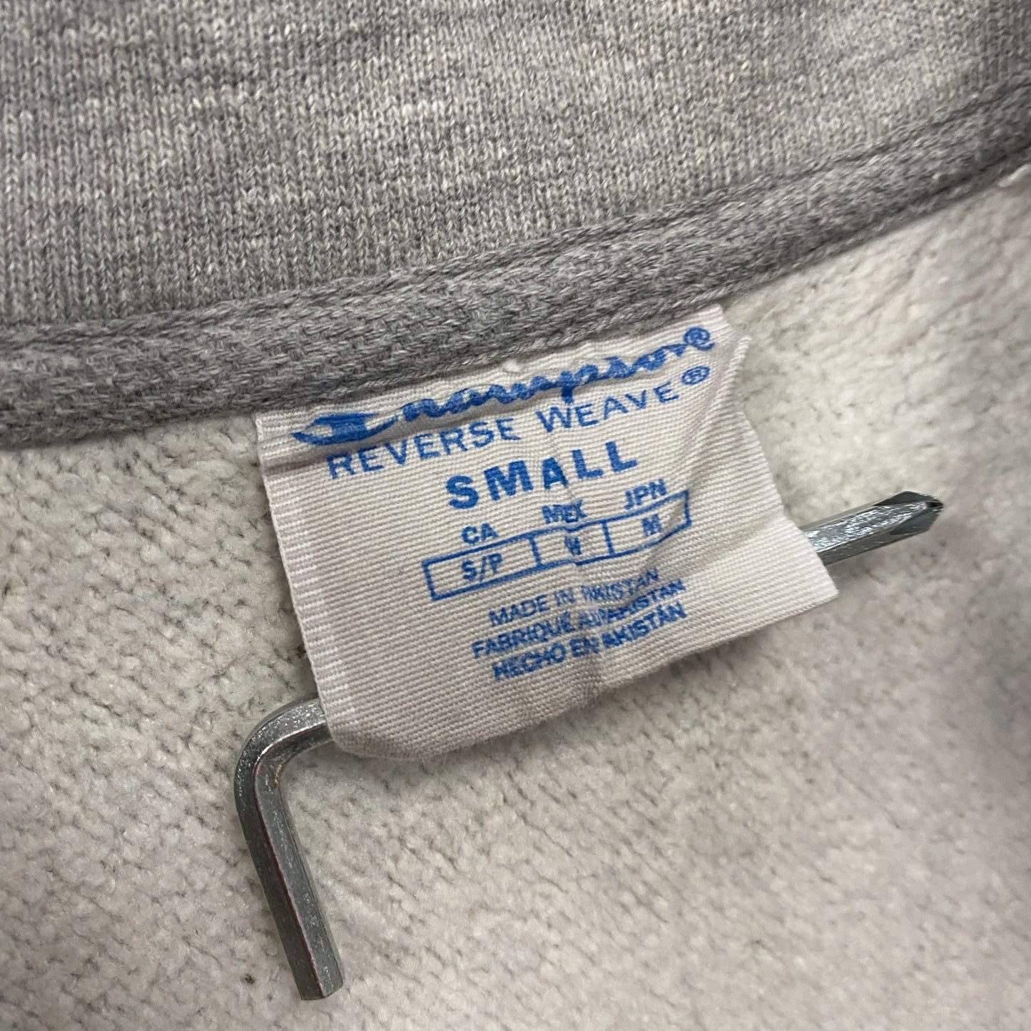 Champion　チャンピオン　リバースウィーブ　ハーフジップスウェット/トレーナー　霜降りグレー　Sサイズ