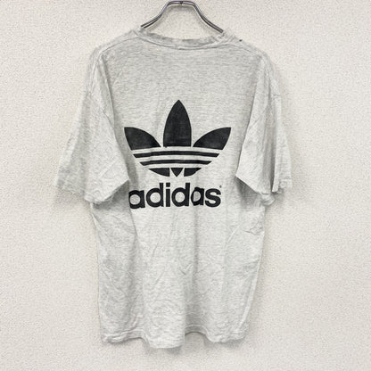 adidas　アディダス　半袖プリントTシャツ　シングルステッチ　霜降りグレー　Mサイズ