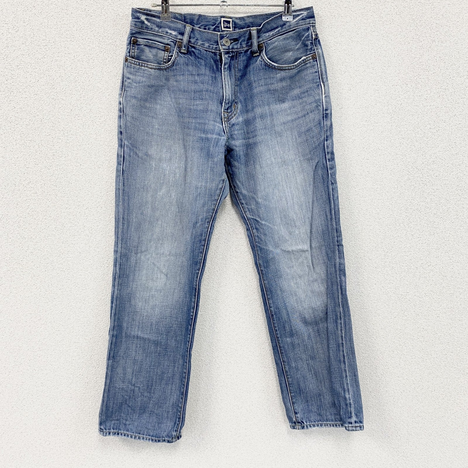 GAP　ギャップ　デニムパンツ/ジーンズ　ジップフライ　縦落ち　鬼ヒゲ　インディゴ　33サイズ