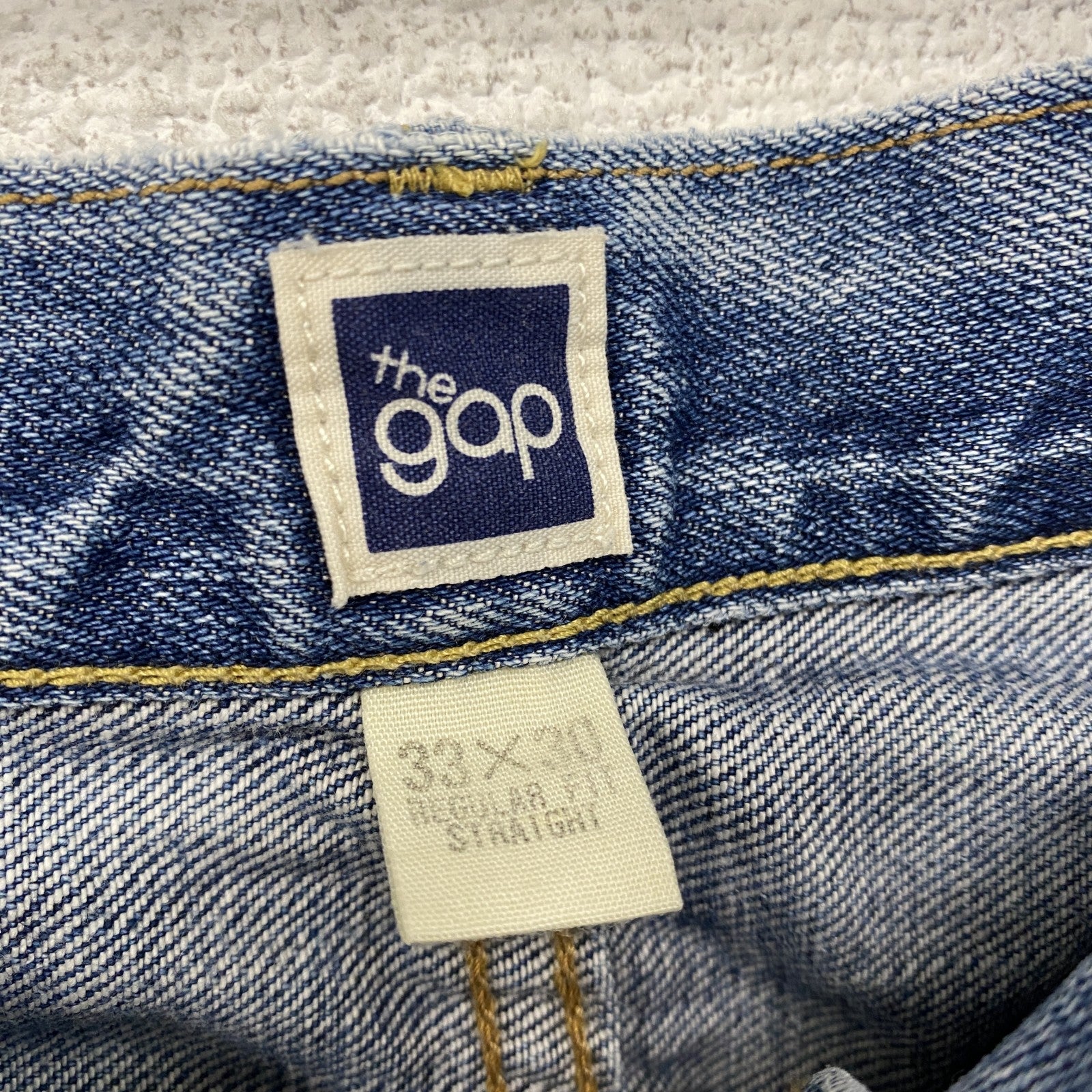 GAP　ギャップ　デニムパンツ/ジーンズ　ジップフライ　縦落ち　鬼ヒゲ　インディゴ　33サイズ