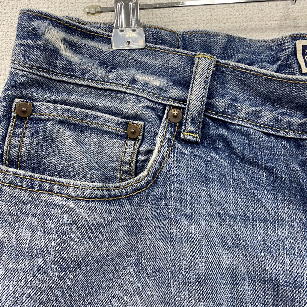 GAP　ギャップ　デニムパンツ/ジーンズ　ジップフライ　縦落ち　鬼ヒゲ　インディゴ　33サイズ