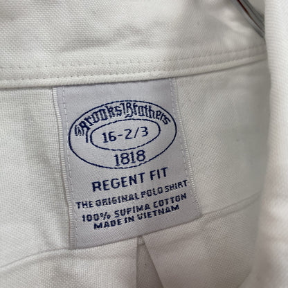 BROOKS BROTHERS　ブルックスブラザーズ　長袖ボタンダウンシャツ　白　ホワイト　16-2/3