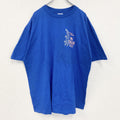 古着 used　GILDAN　ギルダン　半袖プリントTシャツ　90s　クルーネック　シングルステッチ　レトロ　ブルー　XXLサイズ