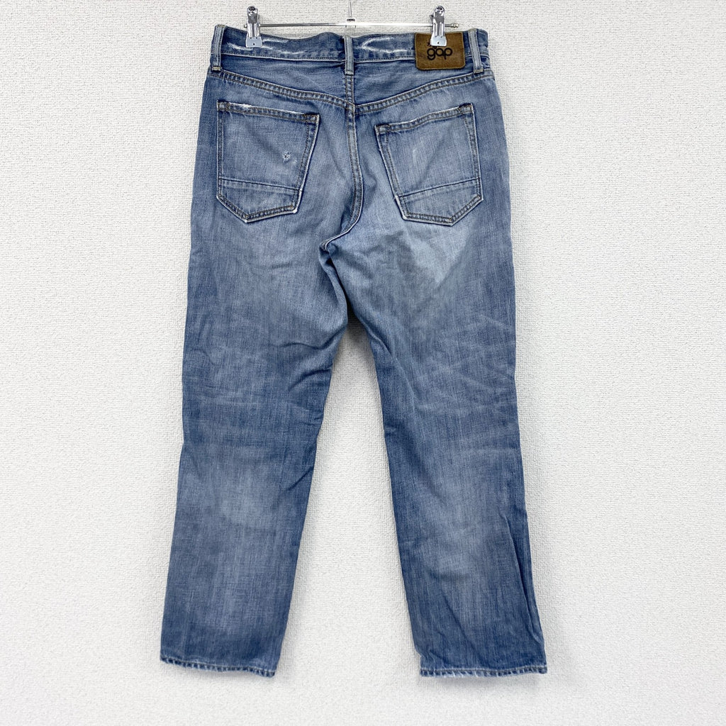 GAP　ギャップ　デニムパンツ/ジーンズ　ジップフライ　縦落ち　鬼ヒゲ　インディゴ　33サイズ