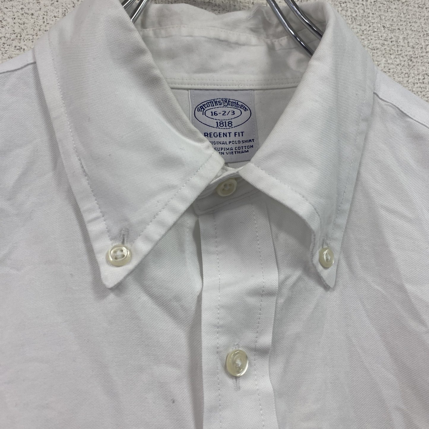 BROOKS BROTHERS　ブルックスブラザーズ　長袖ボタンダウンシャツ　白　ホワイト　16-2/3