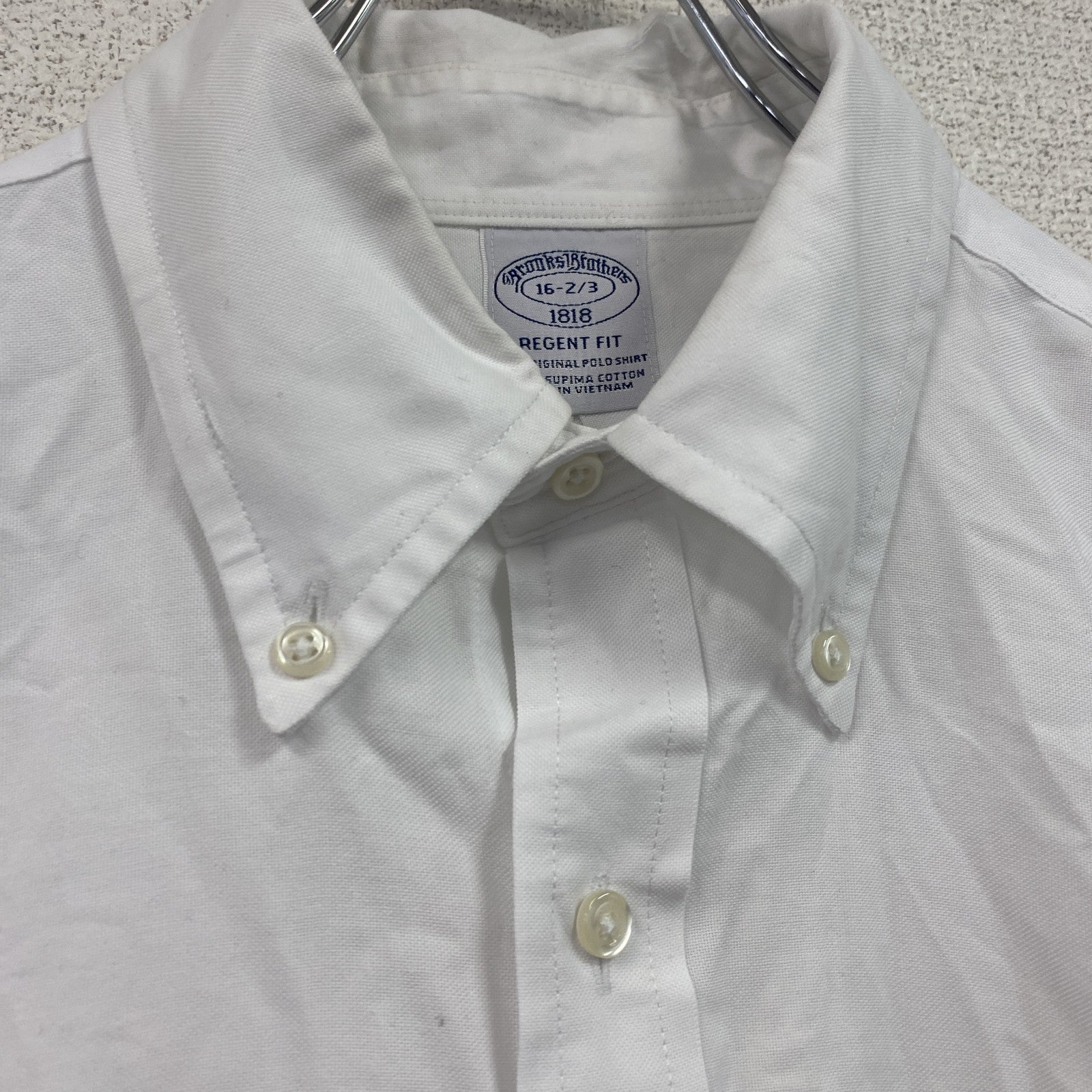 BROOKS BROTHERS　ブルックスブラザーズ　長袖ボタンダウンシャツ　白　ホワイト　16-2/3