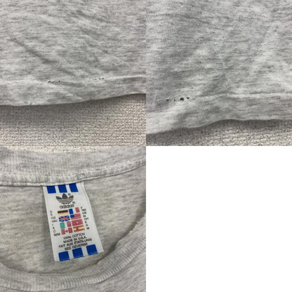 adidas　アディダス　半袖プリントTシャツ　シングルステッチ　霜降りグレー　Mサイズ