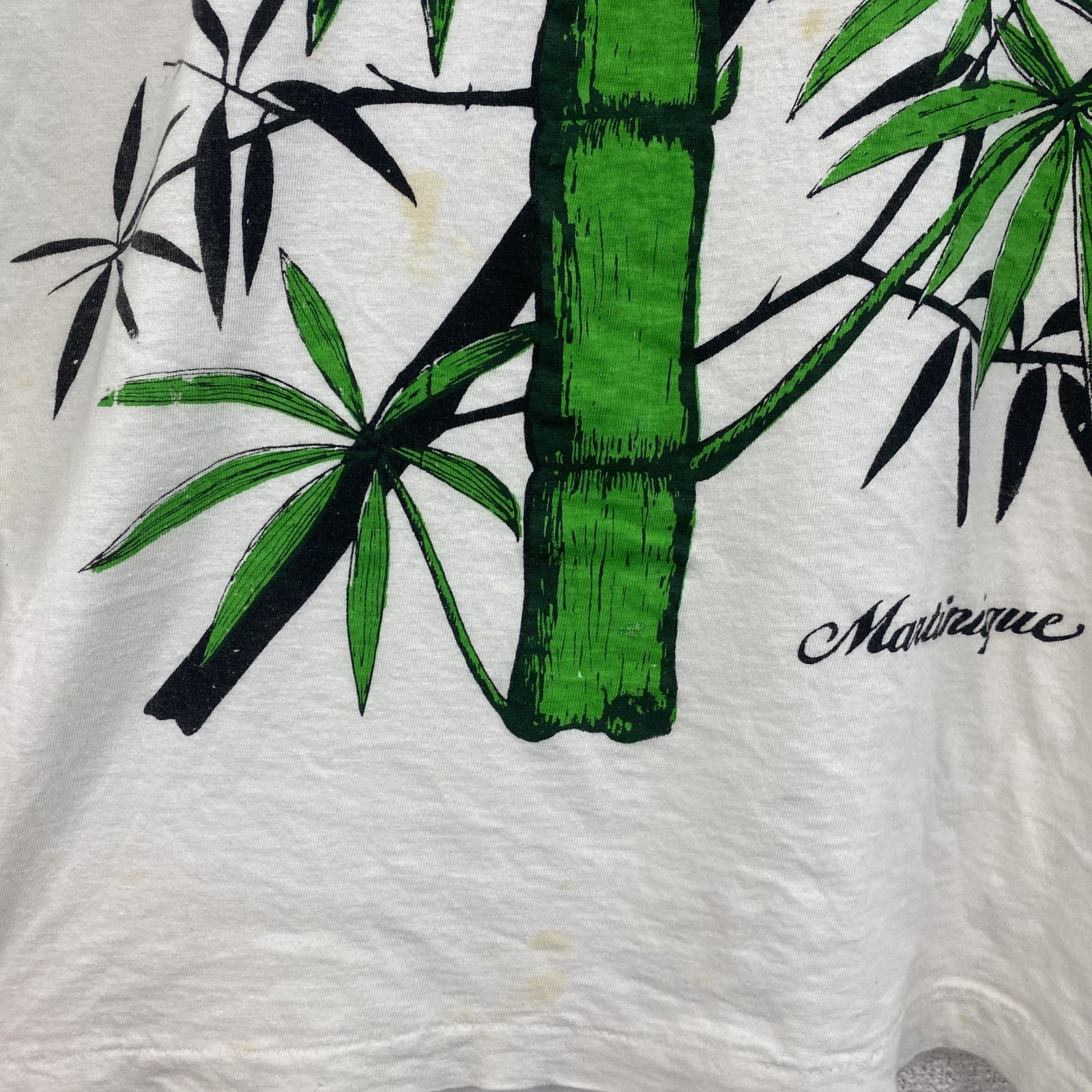 古着 used　90s　半袖プリントTシャツ　シングルステッチ　レトロ　ヴィンテージ　クルーネック　白　ホワイト　Lサイズ　