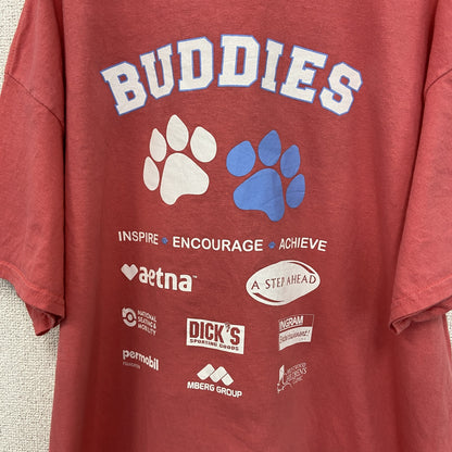 古着 used　GILDAN ギルダン　半袖プリントTシャツ　犬　dog　ピンク　カジュアルデザイン　レトロ　XLサイズ