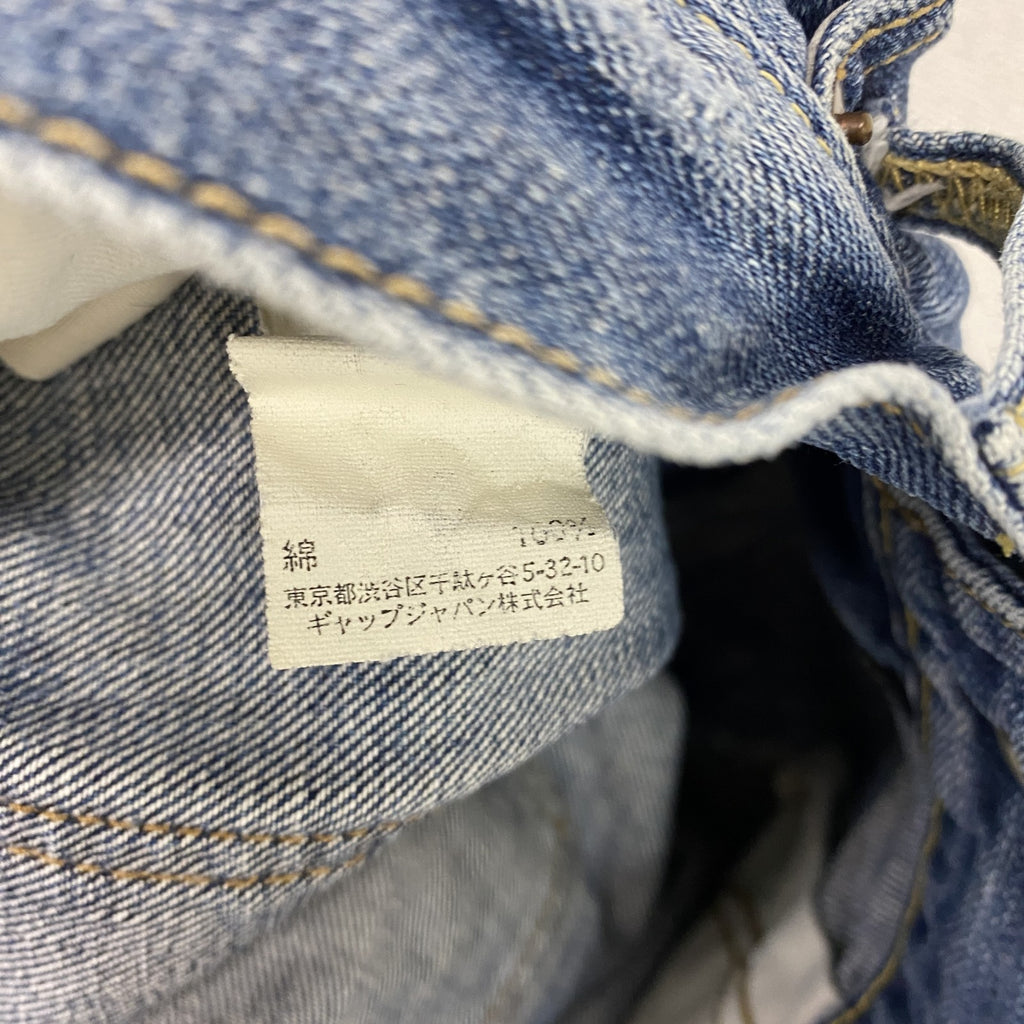 GAP　ギャップ　デニムパンツ/ジーンズ　ジップフライ　縦落ち　鬼ヒゲ　インディゴ　33サイズ