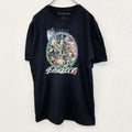 古着 used　FOR FANS BY FANS　半袖アニメプリントTシャツ　ダンガンロンパ　黒　ブラック　レトロ　Lサイズ