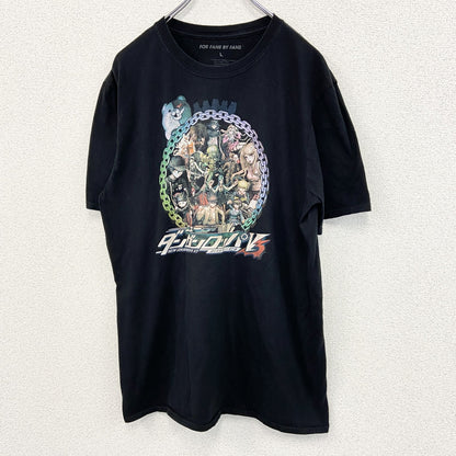 古着 used　FOR FANS BY FANS　半袖アニメプリントTシャツ　ダンガンロンパ　黒　ブラック　レトロ　Lサイズ