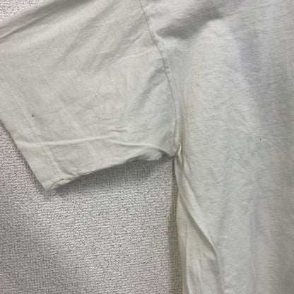 古着 used　90s　半袖プリントTシャツ　シングルステッチ　レトロ　ヴィンテージ　クルーネック　白　ホワイト　Lサイズ　