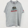 古着 used　半袖アニマルプリントTシャツ　熊　NOR CAL　ベア　レトロデザイン　クルーネック　灰　グレー　Lサイズ　