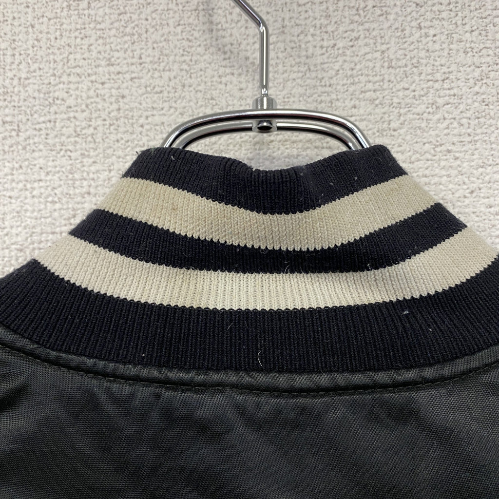 90s　Birdie　スタジャン/スタジアムジャケット　キルティング　中綿入り　ヴィンテージ　黒　ブラック　XLサイズ