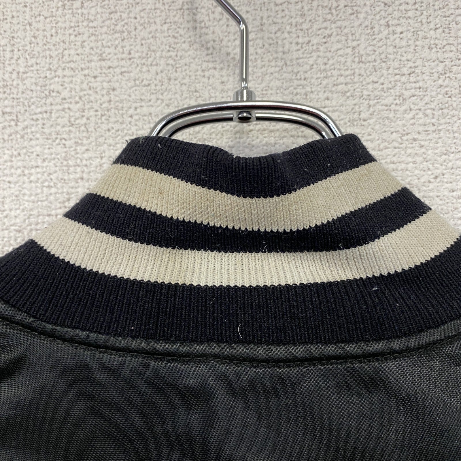 90s　Birdie　スタジャン/スタジアムジャケット　キルティング　中綿入り　ヴィンテージ　黒　ブラック　XLサイズ